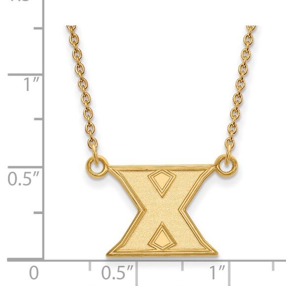 10k Yellow Gold Xavier U Small Initial X Pendant Necklace - Picture 3 of 5